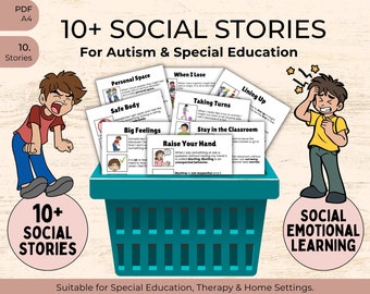 Storie sociali comportamentali per l'autismo, Educazione speciale, Intervento precoce, Terapia occupazionale, Apprendimento positivo, socio-emotivo, PDF