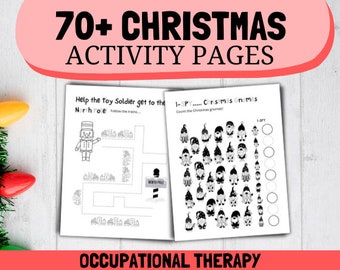 Christmas Occupational Therapy Activities: Handwriting, Scissor Skills (PDF Pattern)