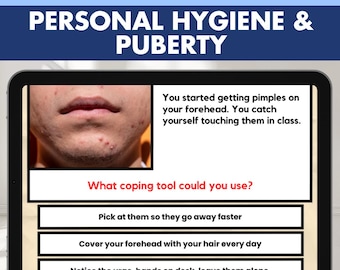 Personal Hygiene Multiple Choice Quiz for Teens with Autism, Showering, Daily Routines, Occupational Therapy (Boom Learning)