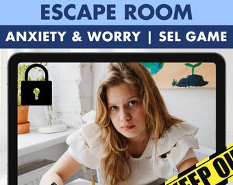 Circle of Control Escape Room: Anxiety & Worry for Teens with Autism SEL Game (Boom Learning Game)