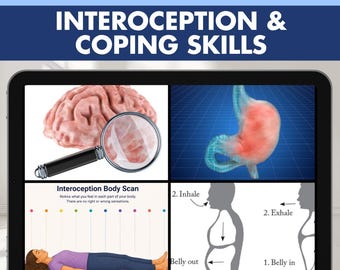 Interoception Scenarios and Coping Skills Ages 8 to 12, Body Signals Activity, Autism Special Ed OT, Digital Boom Cards