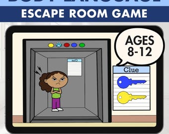 Social Skills Activity: Body Language & Facial Expressions ESCAPE ROOM Game (Boom Learning)