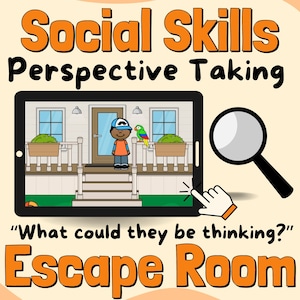 Soziales Geschicklichkeitsspiel für Autismus, Lernen Sie Perspektivenübernahme, Emotionen, Empathie und Mimik mit dieser lustigen Escape Room Aktivität, Boom