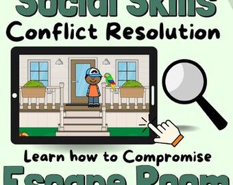 Social Skills Game: Conflict Resolution & Compromising - Escape Room Activity