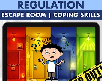 Emotional Regulation ESCAPE ROOM | Zones, Feelings & Coping Skills Activity (Boom Learning Game)