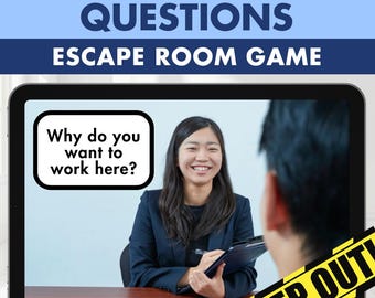 Job Interview ESCAPE ROOM Work Readiness & Employment Questions Game for Teens (Boom Learning Activity)