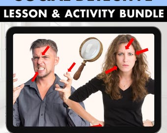 Social Detective Activity Bundle, Social Inferencing Skills, Perspective Taking, Autism OT Social Skills, Home School Lesson