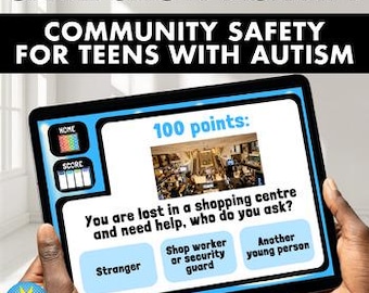 Community Safety Game for Teens with Autism | Life Skills, SEL, Boom Cards