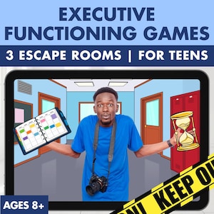 Exekutives funktionierendes Escape Room Game Bundle für Zeitmanagement, Aufgabeninitiierung, Procrastination | Autismus OT