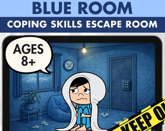 ESCAPE ROOM | Blue Zone Emotions, Coping Skills Activity for Depression, Fatigue, SEL (Boom Learning)
