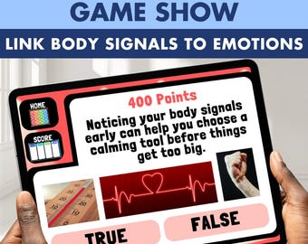Interoception & Feelings Game, Body Signals Awareness Activity, Autism Special Ed OT, ADHD, Digital Boom Cards