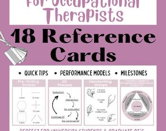 Pediatric Occupational Therapy Reference Cards: Milestones, Assessments, Models
