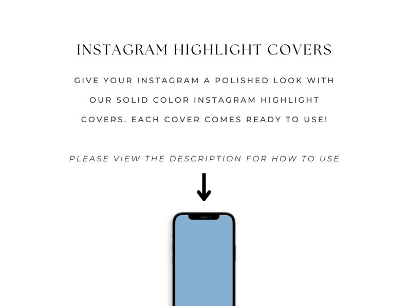 Blue Instagram Highlight Covers, Solid Color Instagram Highlight Covers ...