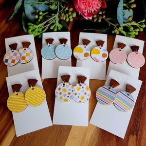 Summer Days Wooden Decoupage Dangles