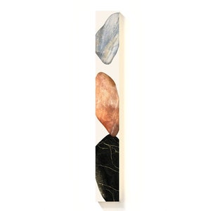 Original vertical esbelta tira de arte atmósfera de piedra luz led