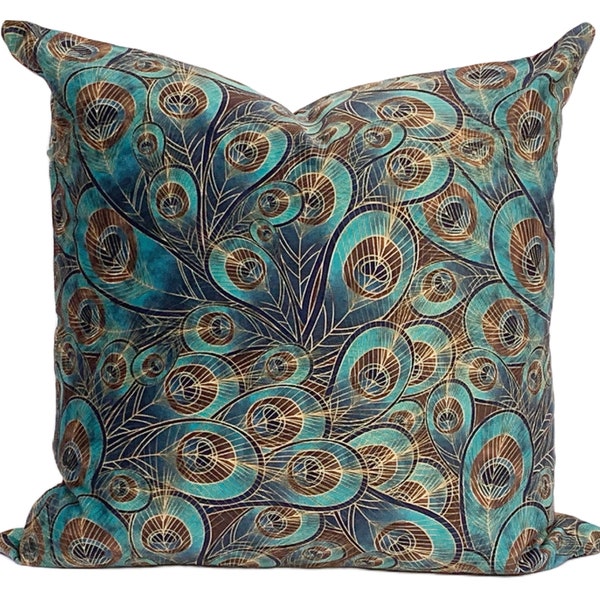 Peacock Pillow Etsy