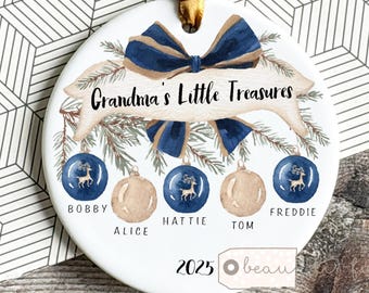 Personalised Christmas gift from Grandchildren For Grandparents Grandchild gift Acrylic or ceramic Ornament Keepsake Tree Decoration Bauble