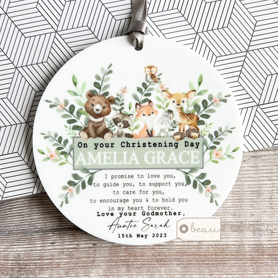 Personalised Promise to Godchild Christening Baptism Gift Baby Etsy