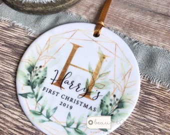 Personalised First Christmas ornament - Baby’s First Christmas - Christmas bauble  Tree decoration - Ornament Keepsake - Baby Boy Girl gift