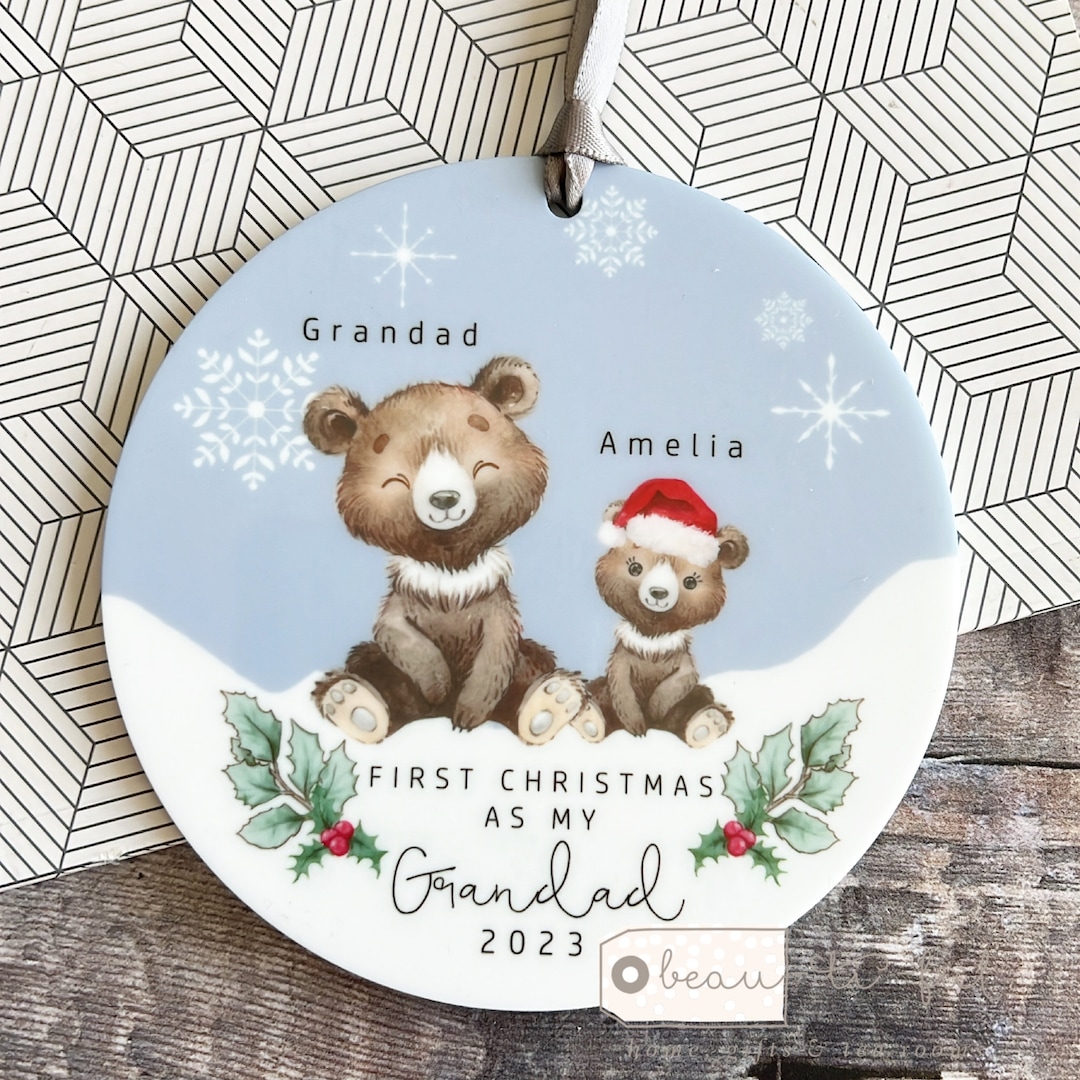 Personalised 1st First Christmas as Grandparent Auntie Uncle Grandma ...