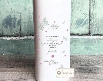 Personalised Friend gift Friendship Best friend gift Chance made us colleagues gift Ceramic Vase Birthday gift Workmate Neighbour Sister