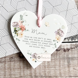 Personalised Memorial in sympathy gift Those we love don’t go away.. Memorial  Butterfly heart Acrylic Heart Decoration Ornament Keepsake