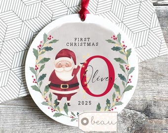 Personalised 1st First Baby Christmas gift Tree Gift Christmas gift Bauble Santa Ornament Keepsake Bauble Decoration gift