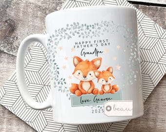 Personalised Father’s Day Dad Daddy Grandad Grandpa Pops Gramps First Father’s Day Animal Bear Ceramic Mug - Tea mug Coffee Mug gift for him