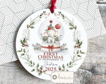 Personalised 1st First Christmas as Grandparents gift Gran Grandma Nanna Grandad From grandchild Ornament Keepsake Tree Christmas bauble