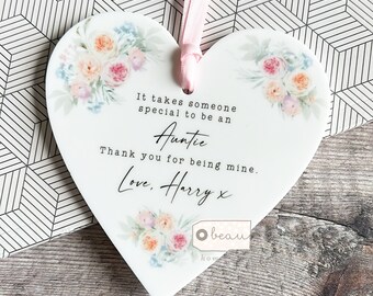 Personalised It takes someone special to be Auntie Mum Grandma Nan Gift wildflower Heart Decoration Ornament Keepsake Birthday Gift for her