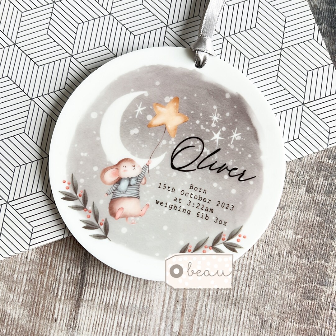 Personalised Birth Gift New Arrival New Baby Gift Boy Newborn Blue