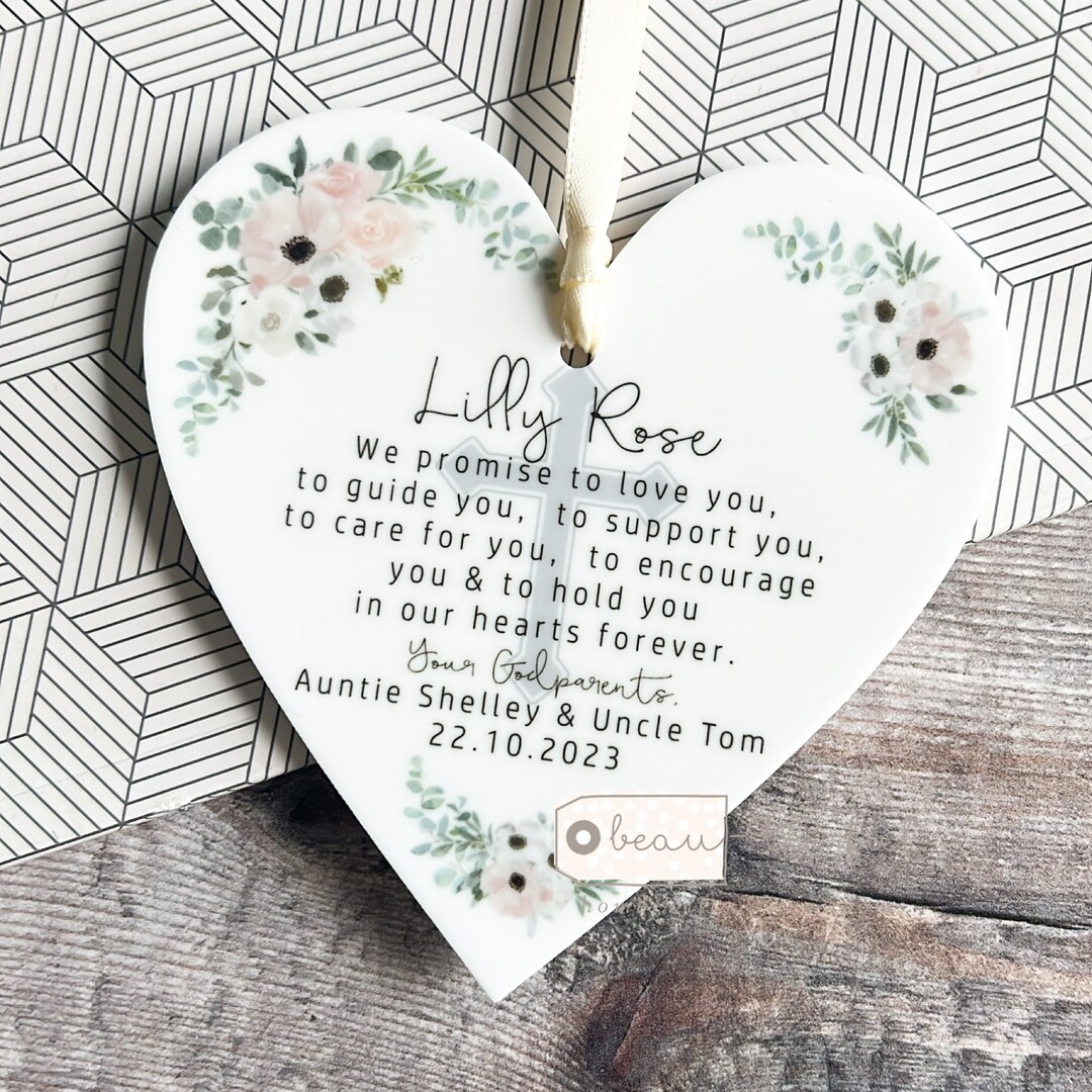 Personalised Promise to Godchild Christening Baptism Gift Etsy