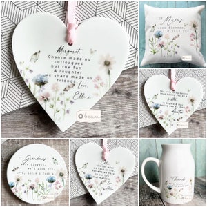 Personalised If were flowers Id wed pick you Mum Nanna Grandma Home Wildflower Lavender Floral Ceramic Small Vase Jug Mug Birthday gift image 7