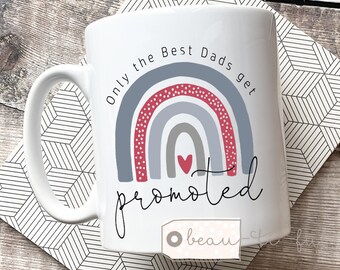 Personalised Father’s Day gift Dad Father Daddy Grandad Grandpa Gramps Thank you Gift Add your own text Rainbow Heart Mug  Appreciation Gift