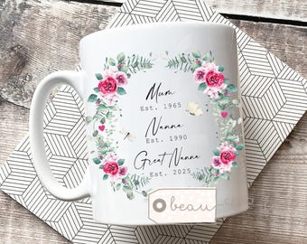 Personalised Gift for Great Grandma Nanna Nanny Mum  Ceramic Mug Tea mug coffee Mug Gift mug Birthday gift
