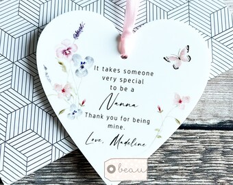 Personalised It takes someone special to be Auntie Mum Grandma Nan Gift Quote wildflower Design Heart acrylic Decoration Ornament Keepsake