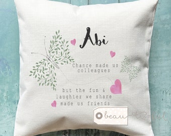 Personalised Friend gift Chance made us colleagues Quote Workmate gift Butterfly Mug Friendship