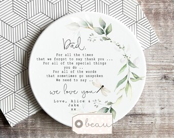 Personalised Father’s Day gift Special Dad Daddy Personalised Drink coaster Ceramic Birthday gift Gift for him Home gift Gift for her