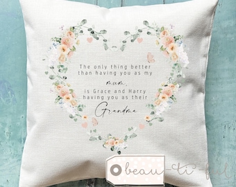 Personalised The only thing better Cushion, Mum Grandma Nanny Nanna Floral Cushion gift, Birthday, Easter, Mother’s Day, Gift for her