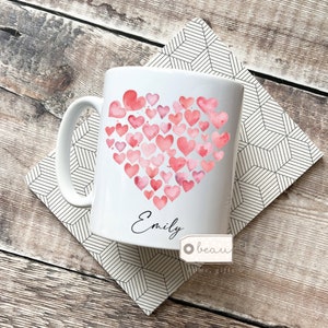 Personalised Valentine’s Day mug - Valentine’s Day mug - Galentines day gift - Valentines gift heart ceramic Mug - Tea coffee Mug - Gift mug