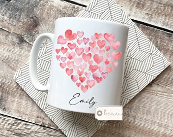 Personalised Valentine’s Day mug - Valentine’s Day mug - Galentines day gift - Valentines gift heart ceramic Mug - Tea coffee Mug - Gift mug