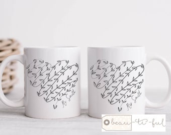 Personalised Wedding gift Mr Mrs Bride Groom Just Married Gift Mug Heart Wedding role Ceramic Mug - Tea mug - coffee Mug  Gift mug