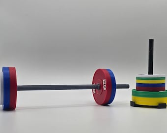 Personal Weightlifting Tracking Stand | My Lift PR | Mini Barbell Stand | Track Your Gym Progress | Display Gym Personal Best | Gym Gift