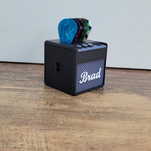 Custom Marshall Amp Inspired Guitar Pick Holder | Personalised Plectrum Holder Amp Style | Organiser for Musicians | Gift for Guitar Lovers