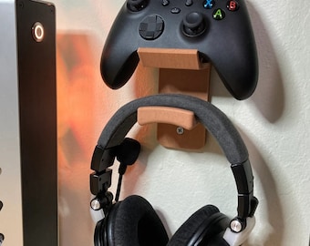 Controller & Headset Holder | Controller stand | Headset Stand | Headphone Stand | Improved Setup | Gaming Room | Controller Wall Mount