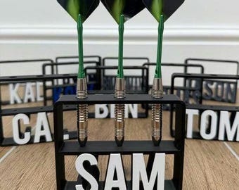 Personalisable Dart Holder | Dart Holder Name | Customizable Dart Gift | Perfect Organiser for Dart Lovers | Games Room Gift | GIft for Him