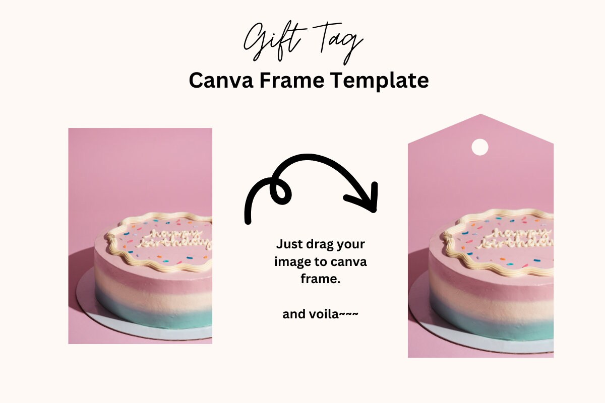 Gift Tag Template, Hangtag Template, Canva Frames Tag, Gift Tag, Drag ...