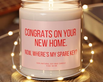 Housewarming Gift First Home candle,new homeowner candle,new house gift,moving away gift,funny first home gift,new condo gift