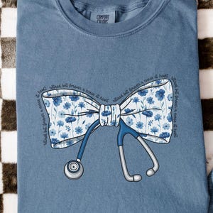 Retired Nurse Comfort Colors Shirt,Nurse Retirement Gifts,RN Retirement Gift,Retirement Gift for Coworker,Coquette Bow Nurse tee,RN Shirt