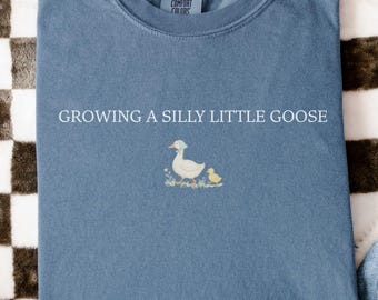 Silly Goose Pregnancy Shirt,Pregnancy Announcement to Husband, First Time Mom Gift,Comfort Colors Pregnancy Shirt,Expecting Mom Gift
